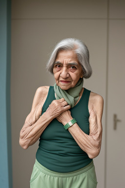 Qatari elderly female with  gray hair