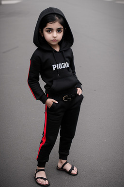 Iranian child girl with  black hair