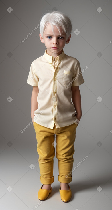 Hungarian child boy with  white hair