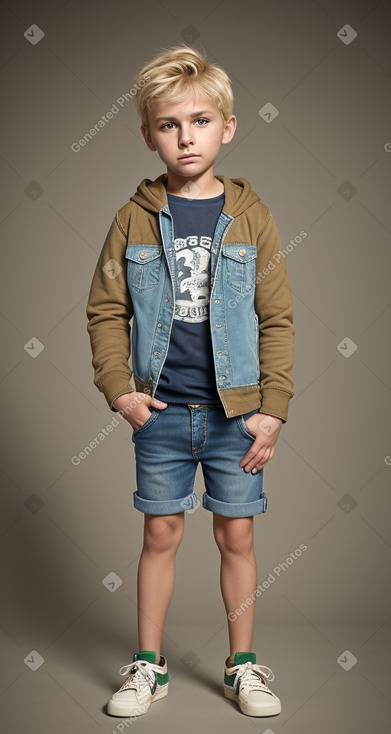 Bulgarian child boy with  blonde hair