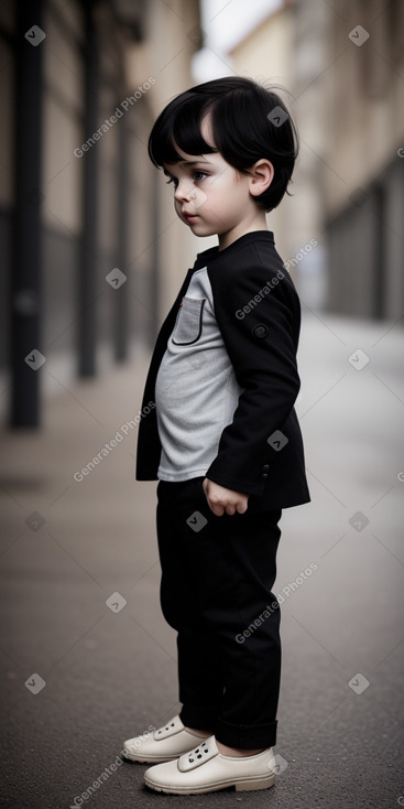 Czech infant boy with  black hair