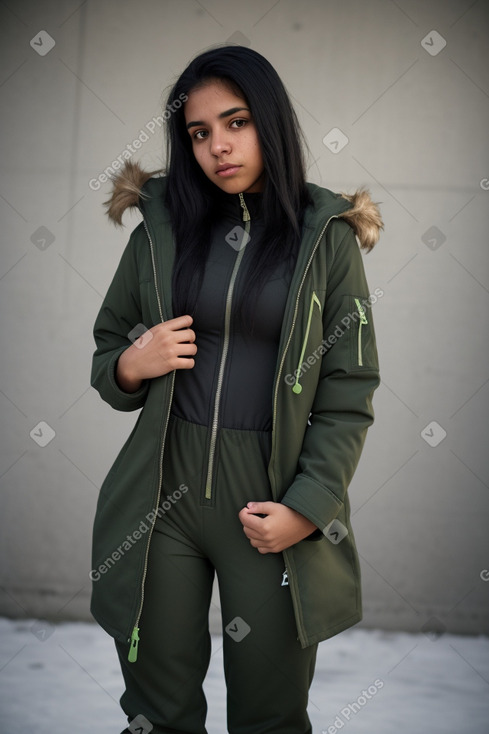 Honduran young adult female with  black hair