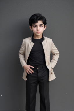 Iranian child boy with  black hair