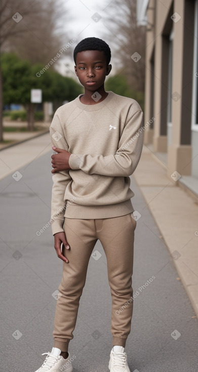 Teenager boy with  gray hair