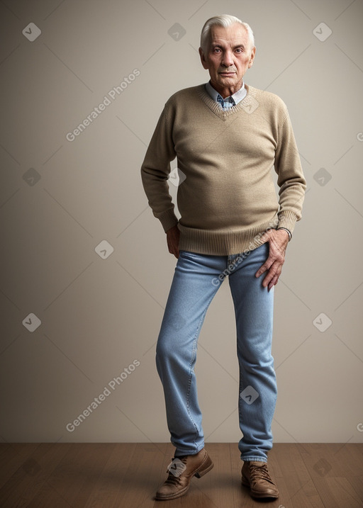 Serbian elderly male with  blonde hair