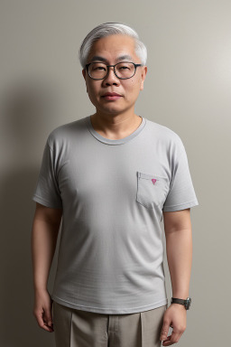 Vietnamese adult non-binary with  gray hair