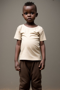 Zambian infant boy with  brown hair