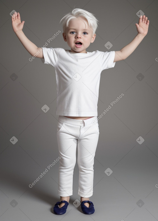 Zambian infant boy with  white hair