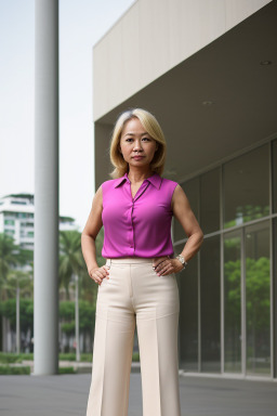 Thai middle-aged female with  blonde hair