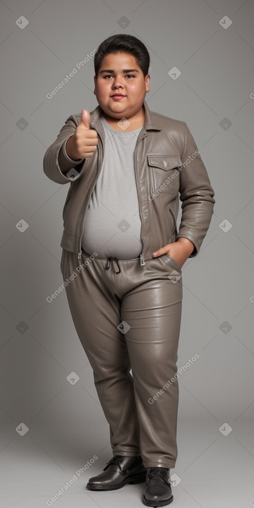 Bolivian teenager boy with  gray hair