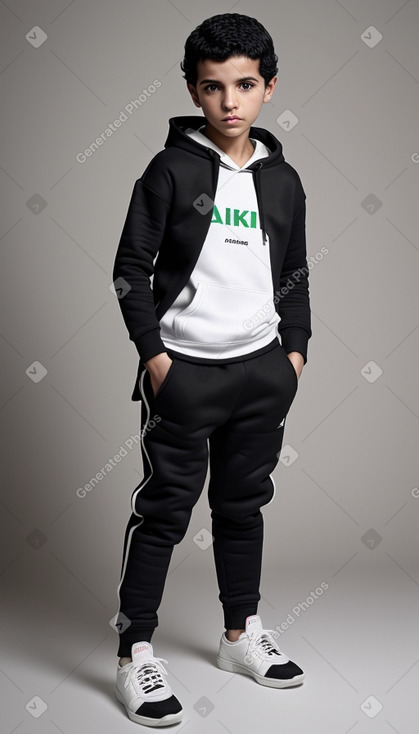 Algerian child boy with  black hair