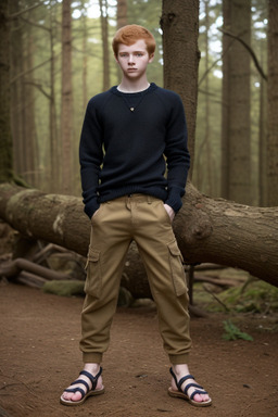 Chilean teenager boy with  ginger hair