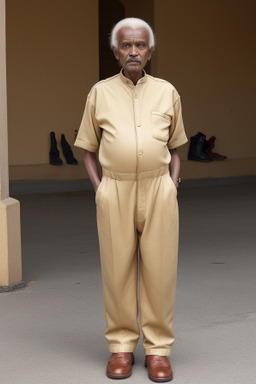 Ethiopian elderly male with  blonde hair