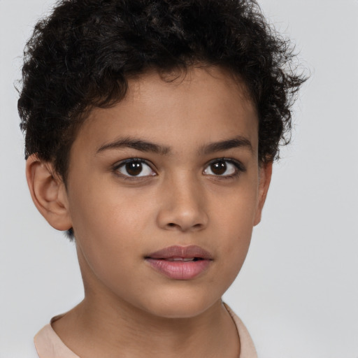 Neutral white young-adult female with short  brown hair and brown eyes