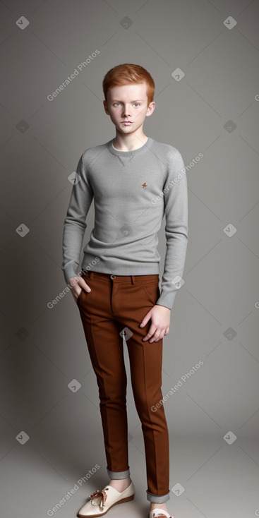 Slovak teenager boy with  ginger hair