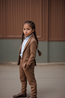 Bolivian child girl with  brown hair