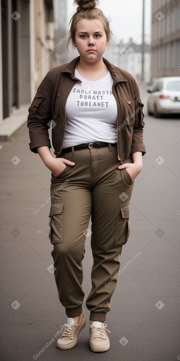 Danish young adult female with  brown hair