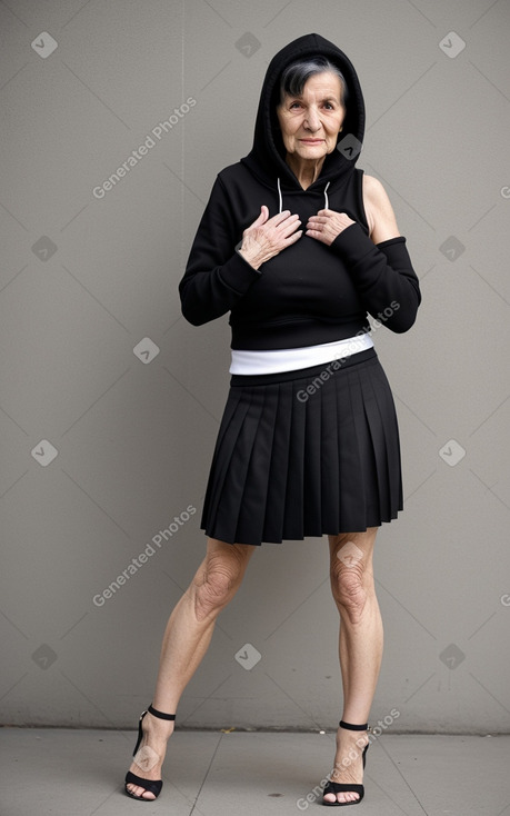 Serbian elderly female with  black hair