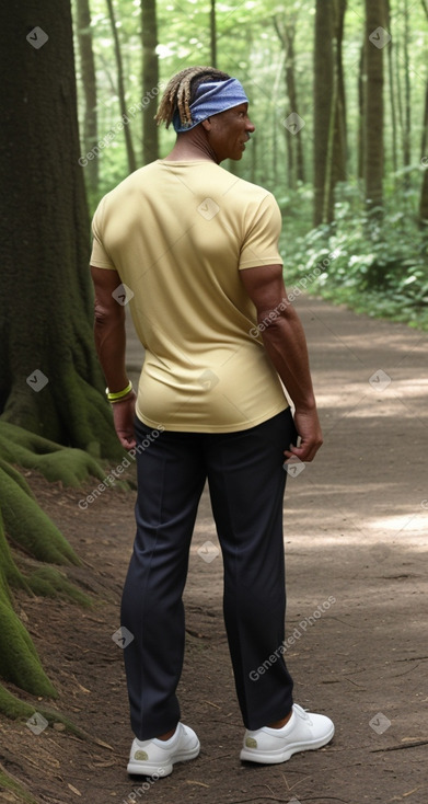 Jamaican middle-aged male with  blonde hair