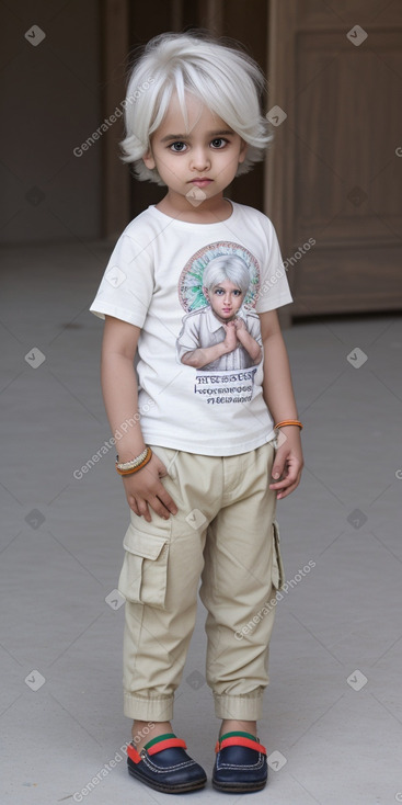 Pakistani infant boy with  white hair