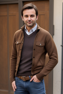 Italian adult male with  brown hair