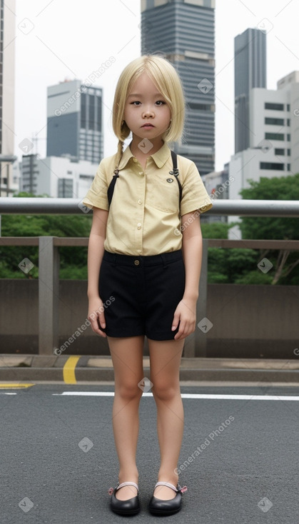 Japanese child female with  blonde hair