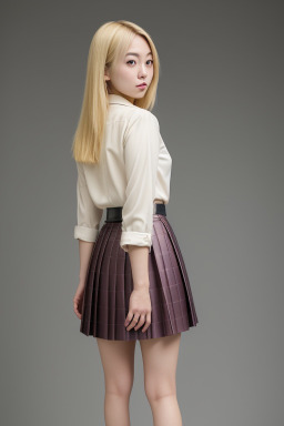 Japanese young adult female with  blonde hair