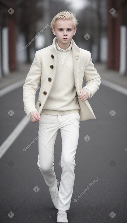 Polish teenager boy with  blonde hair