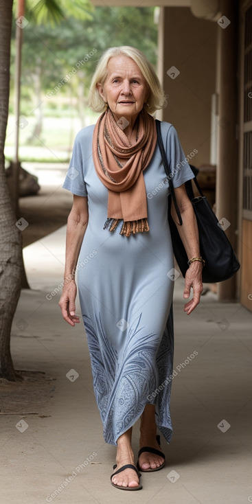 Costa rican elderly female with  blonde hair