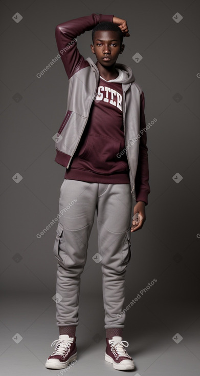 Senegalese teenager boy with  gray hair