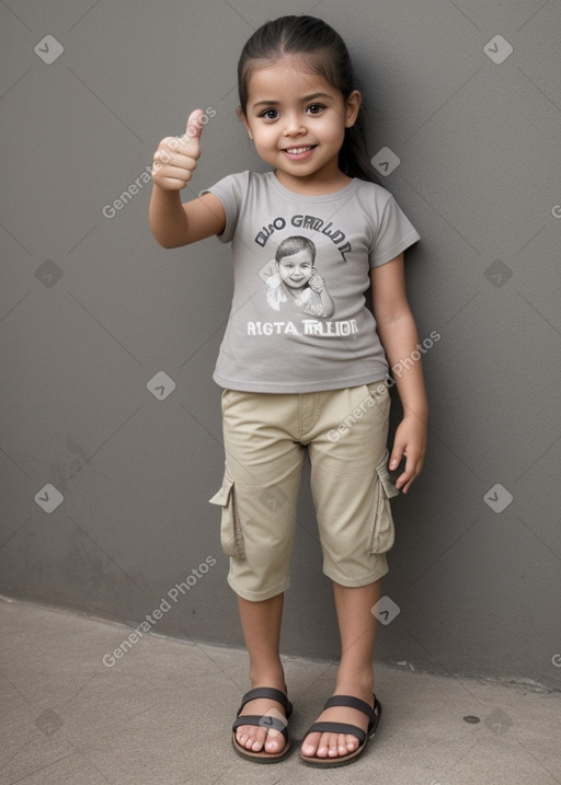 Costa rican infant girl with  gray hair