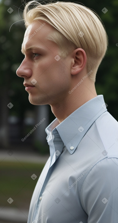 Estonian adult male with  blonde hair