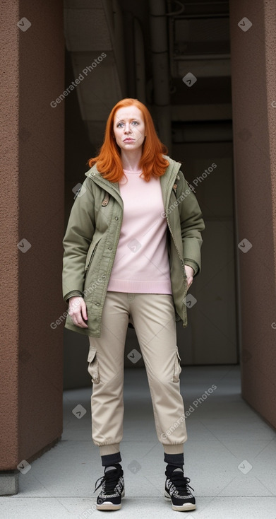 American 45 years female with  ginger hair