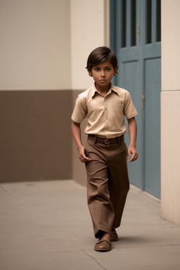 Peruvian child boy with  brown hair