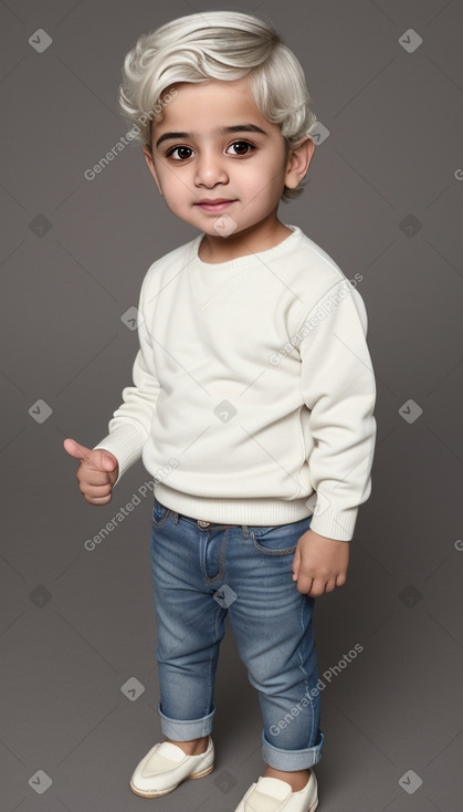 Arab infant boy with  white hair