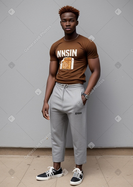 Ghanaian young adult male with  ginger hair