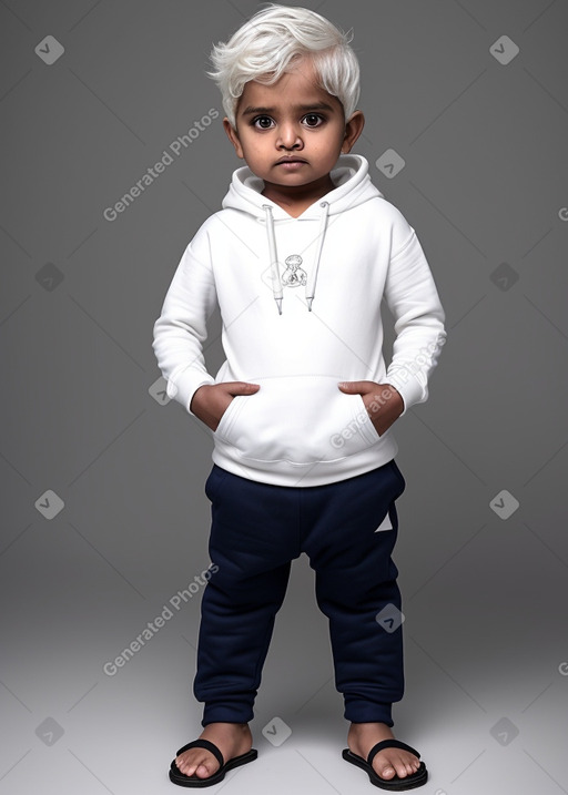 Sri lankan infant boy with  white hair