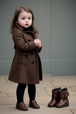 British infant girl with  brown hair