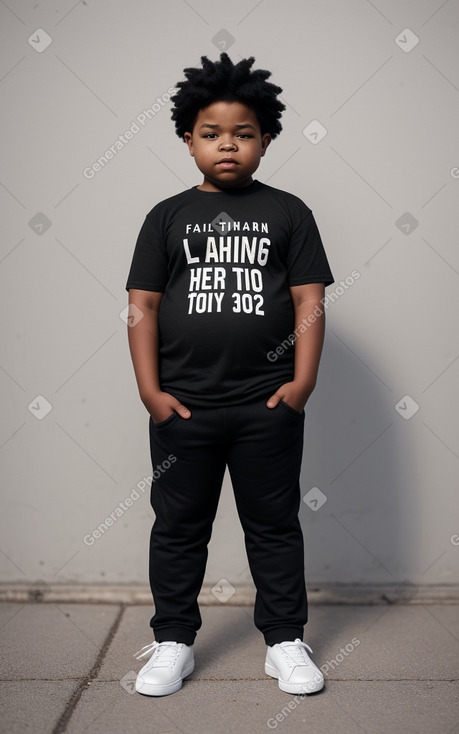 African american child boy with  black hair