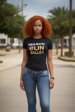 African american adult female with  ginger hair