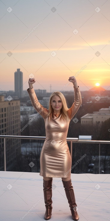 Ukrainian 45 years female with  blonde hair