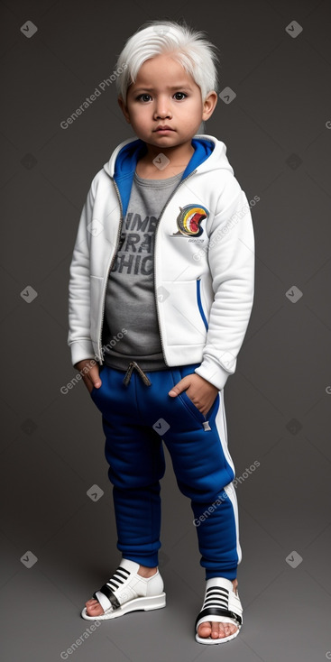 Bolivian infant boy with  white hair