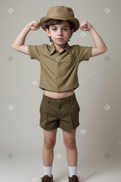 Child non-binary with  brown hair