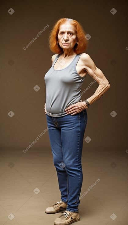 Egyptian elderly female with  ginger hair