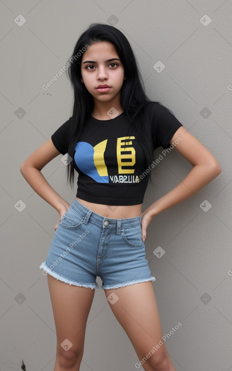 Venezuelan teenager female with  black hair