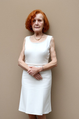 Macedonian elderly female with  ginger hair