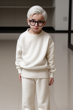 Azerbaijani infant boy with  white hair