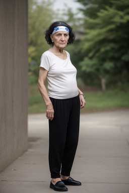 Romanian elderly female with  black hair