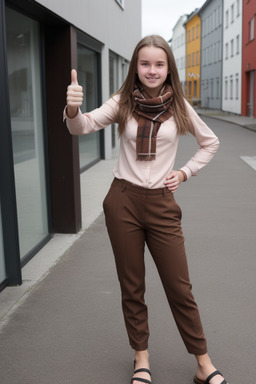 Norwegian teenager girl with  brown hair