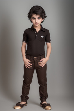 Kuwaiti child boy with  brown hair